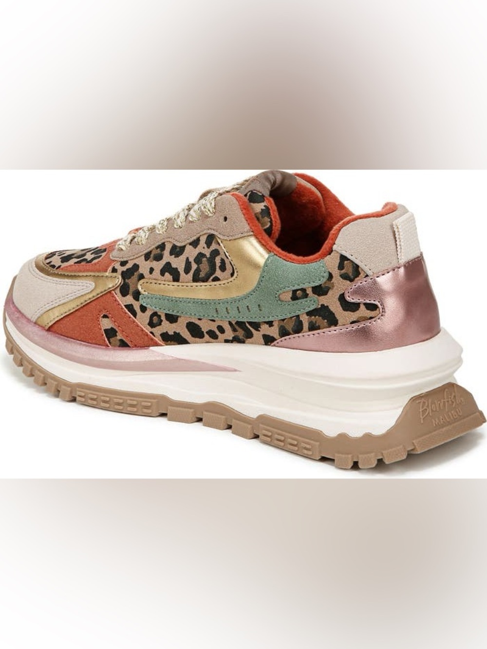 Blowfish Multi-Color Leopard Print Platform Sneakers NEVER WORN - Picture 2 of 2